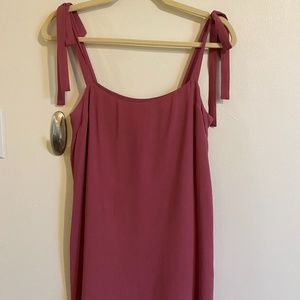 Reformation Mini Shift Dress with Bow Tie Straps